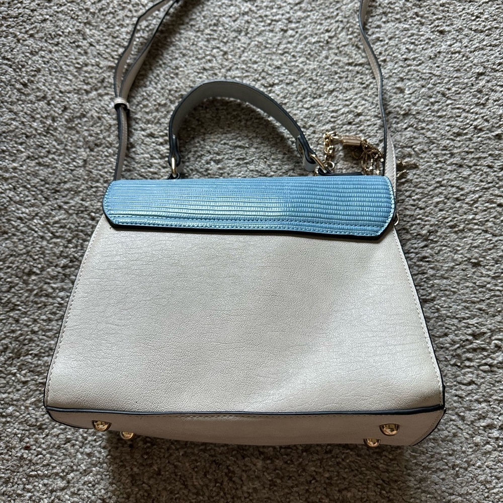 Dune Blue and Cream Handbag - Picture 2 of 6